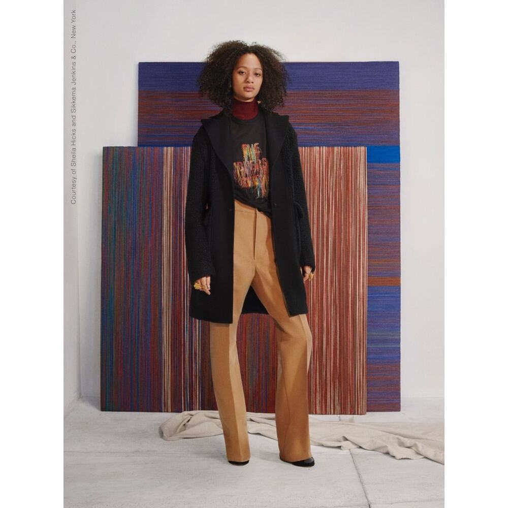 L Christian Dior Black The Subversive Stitch 2019 Embroidered Fringe T-Shirt Top - Picture 2 of 13
